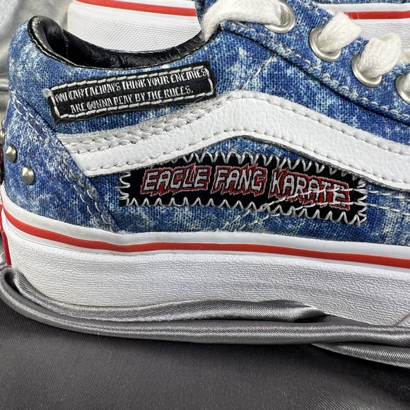 VANS Unisex Sneakers Youth Sz 11.5 Cobra‎ Kai Blue Eagle Fang Logo Karate Skater - Picture 11 of 16